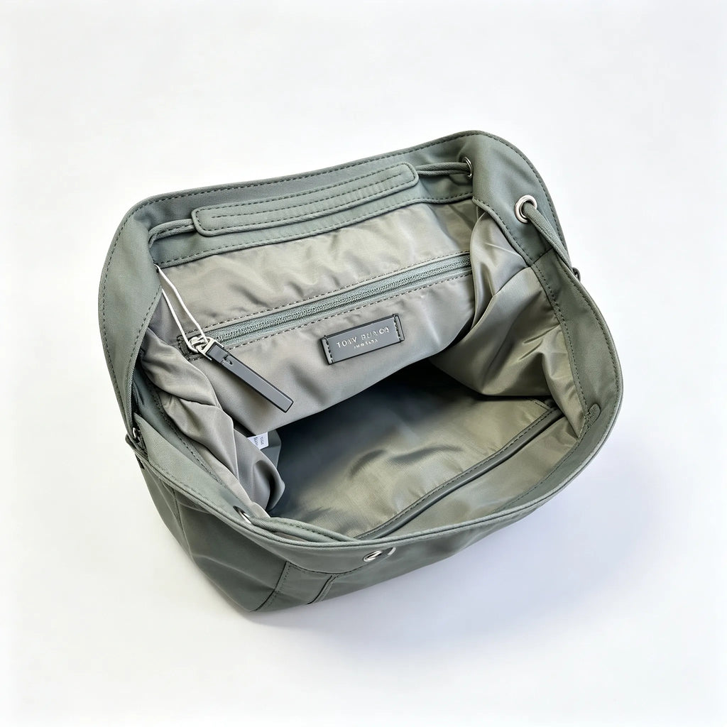 Tory Burch Virginia Sage Green and Adjustable Shoulder Strap Lightweight Travel/Commuter Bag