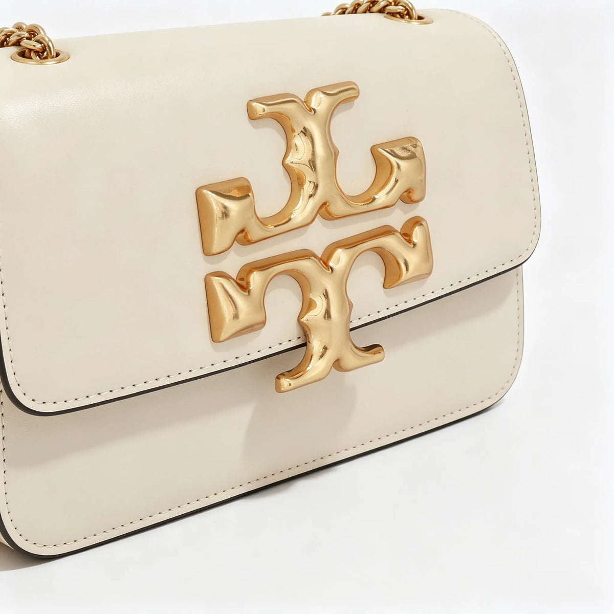 Tory Burch Eleanor off-white calfskin leather rope chain shoulder strap multi-angle carrying option for women