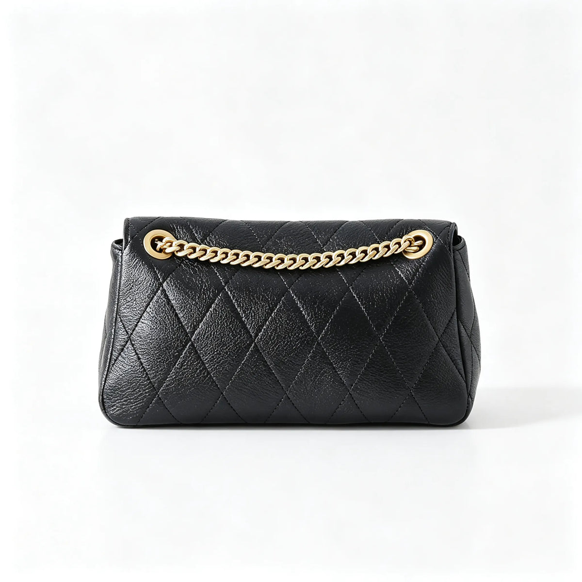 Tory Burch Kira, black calfskin leather adjustable twist chain shoulder strap  multiple carrying options for women