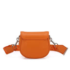 Marc Jacobs The J Marc Saddle Bag Orange Smooth Leather Crossbody Bag with Logo Strap