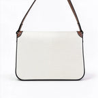 Burberry Horseferry Canvas Crossbody Bag | Logo Printed Leather Trim Flap Shoulder Bag — Natural/Brown