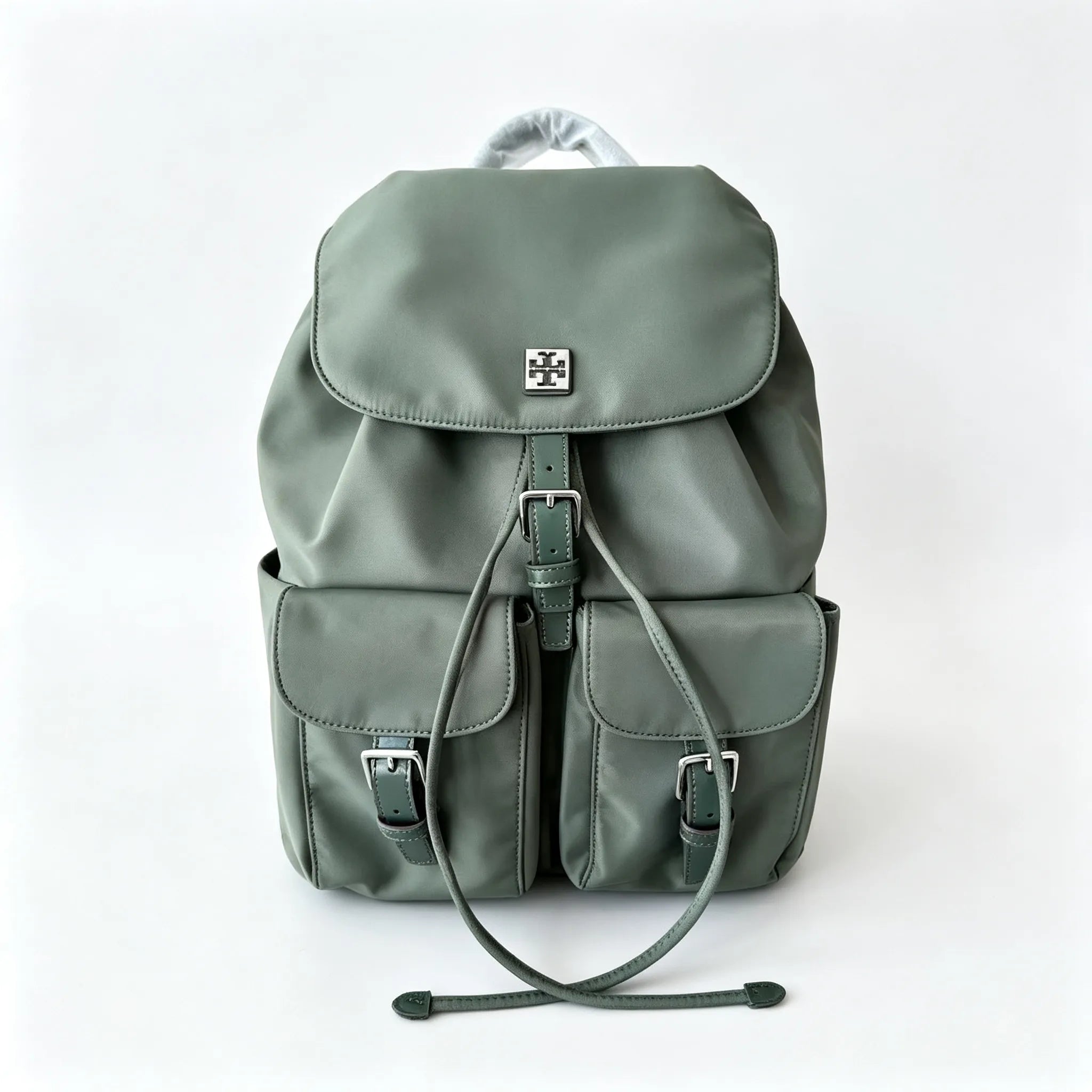 Tory Burch Virginia Sage Green and Adjustable Shoulder Strap Lightweight Travel/Commuter Bag for