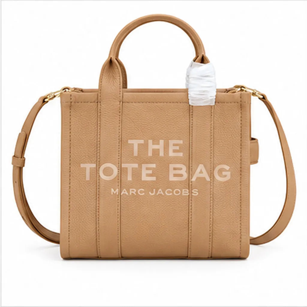 Marc Jacobs The Leather Small Tote Bag Kiwi Green Full Grain Leather Women's Crossbody Handbag