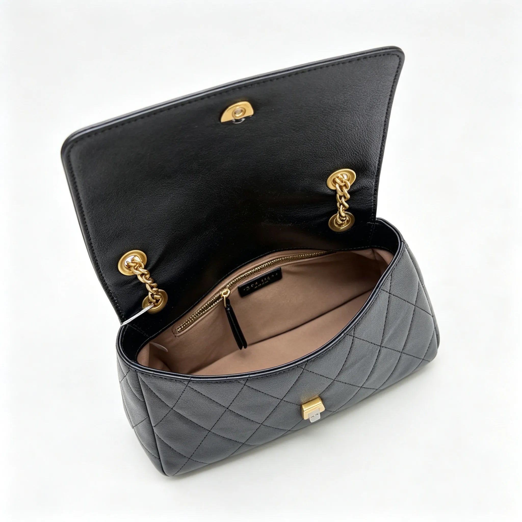 Tory Burch Kira | Black Pebble Leather Designer Handbag with Detachable Chain Shoulder Strap