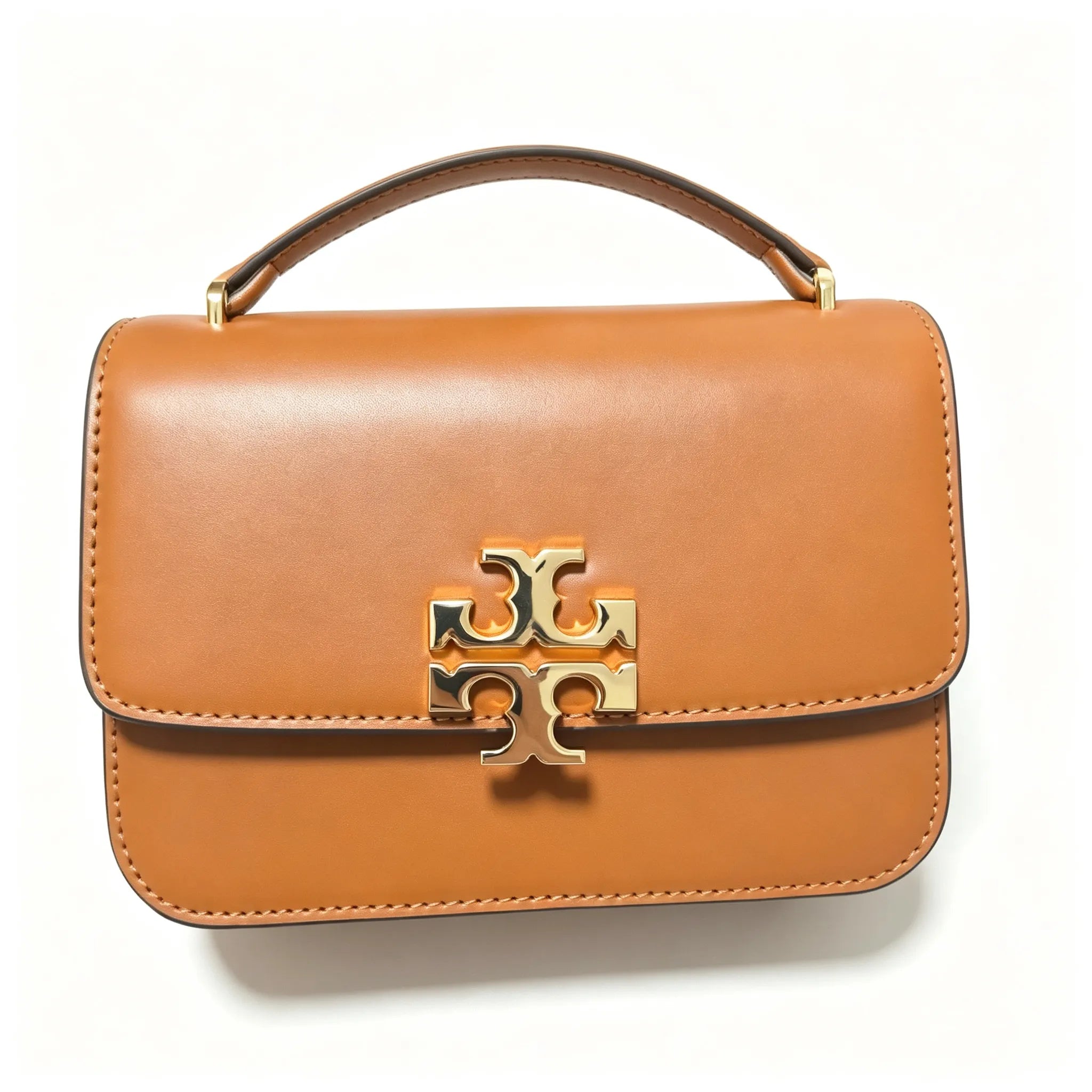 Tory Burch Eleanor | Camel Nappa leather with a detachable shoulder strap multiple carrying options women's designer handbag
