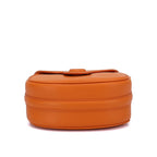 Marc Jacobs The J Marc Saddle Bag Orange Smooth Leather Crossbody Bag with Logo Strap