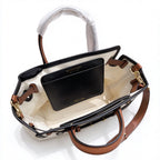 Burberry Horseferry Canvas Tote Bag | Logo Shopper with Brown Leather Strap & Black Trim — Natural/Tan/Black