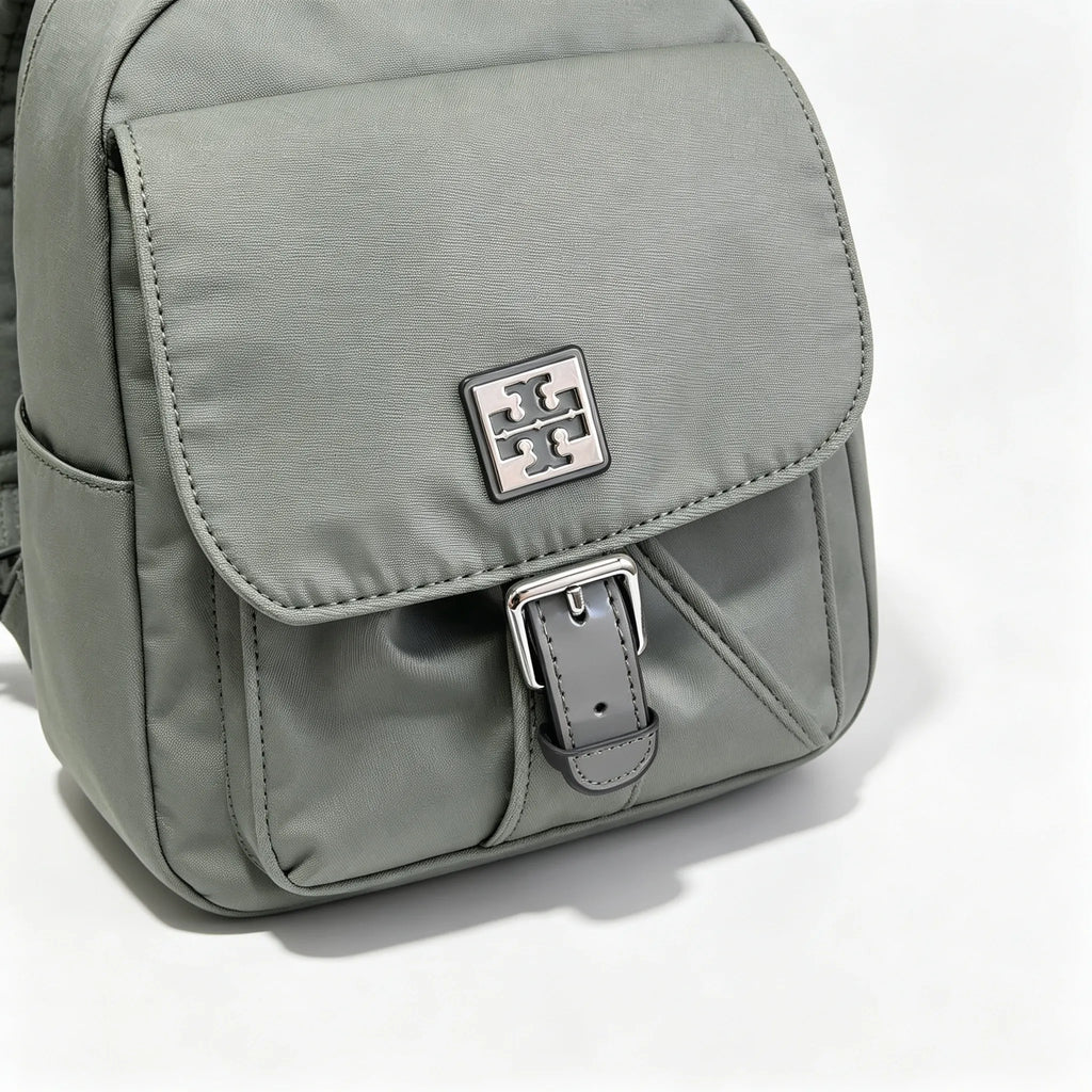 Tory Burch Virginia Sage Green and Adjustable Shoulder Strap Lightweight Travel/Commuter Bag