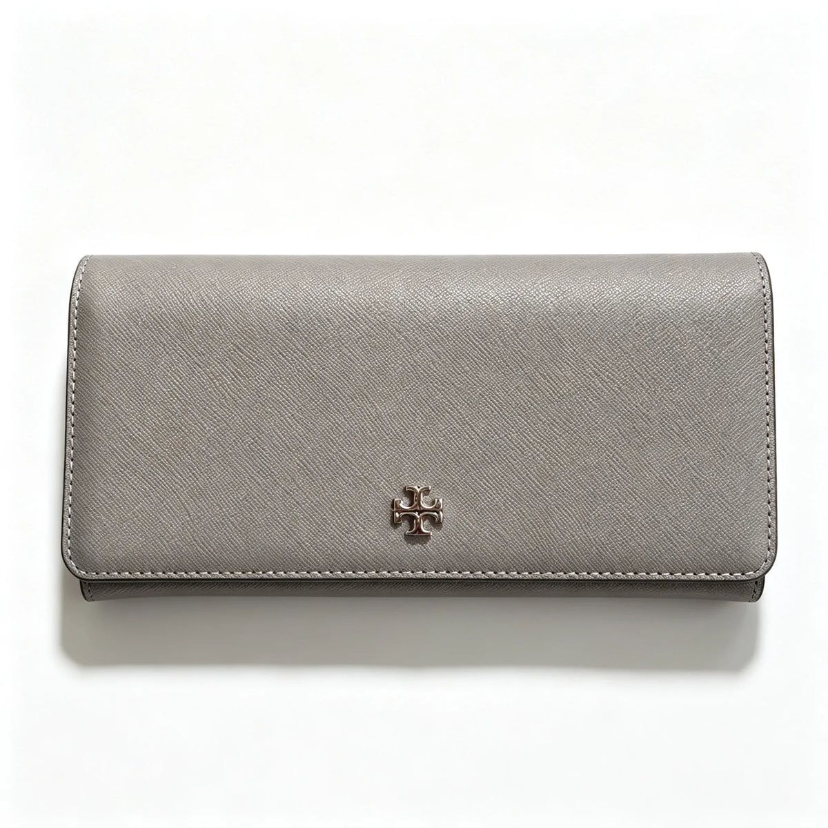 Tory Burch Robinson Navy Blue Saffiano Leather Handbag with Multiple Card Slots and Zippered Coin Purse  Women's Foldable Clutch