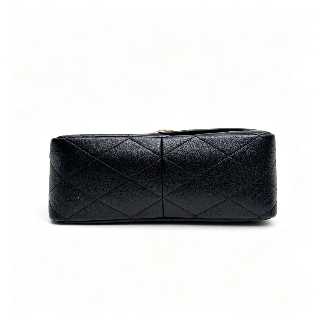 Tory Burch Kira | Black Pebble Leather Designer Handbag with Detachable Chain Shoulder Strap