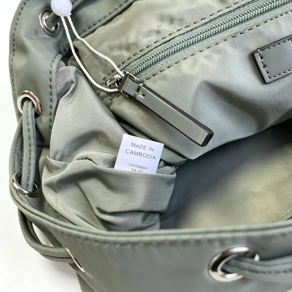 Tory Burch Virginia Sage Green and Adjustable Shoulder Strap Lightweight Travel/Commuter Bag
