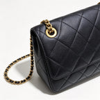 Tory Burch Kira | Black Pebble Leather Designer Handbag with Detachable Chain Shoulder Strap