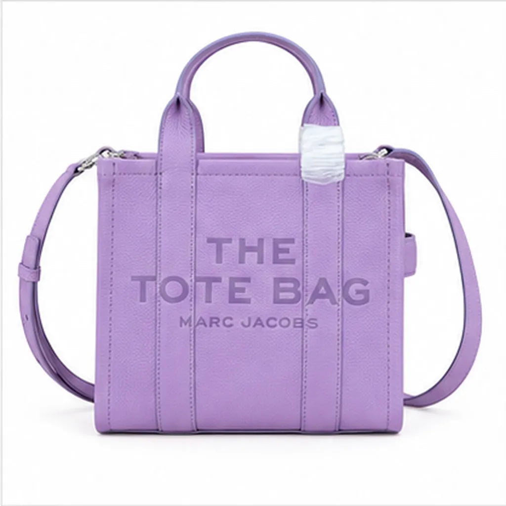Marc Jacobs The Tote Bag Small Mustard Yellow Pebbled Leather Tote Bag with Adjustable Crossbody Strap