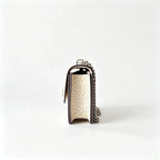 Tory Burch Eleanor off-white embossed leather twisted chain shoulder strap multiple carrying options for women