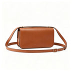 Tory Burch Eleanor | Caramel brown Nappa leather  adjustable shoulder strap  multiple carrying options  women's designer handbag