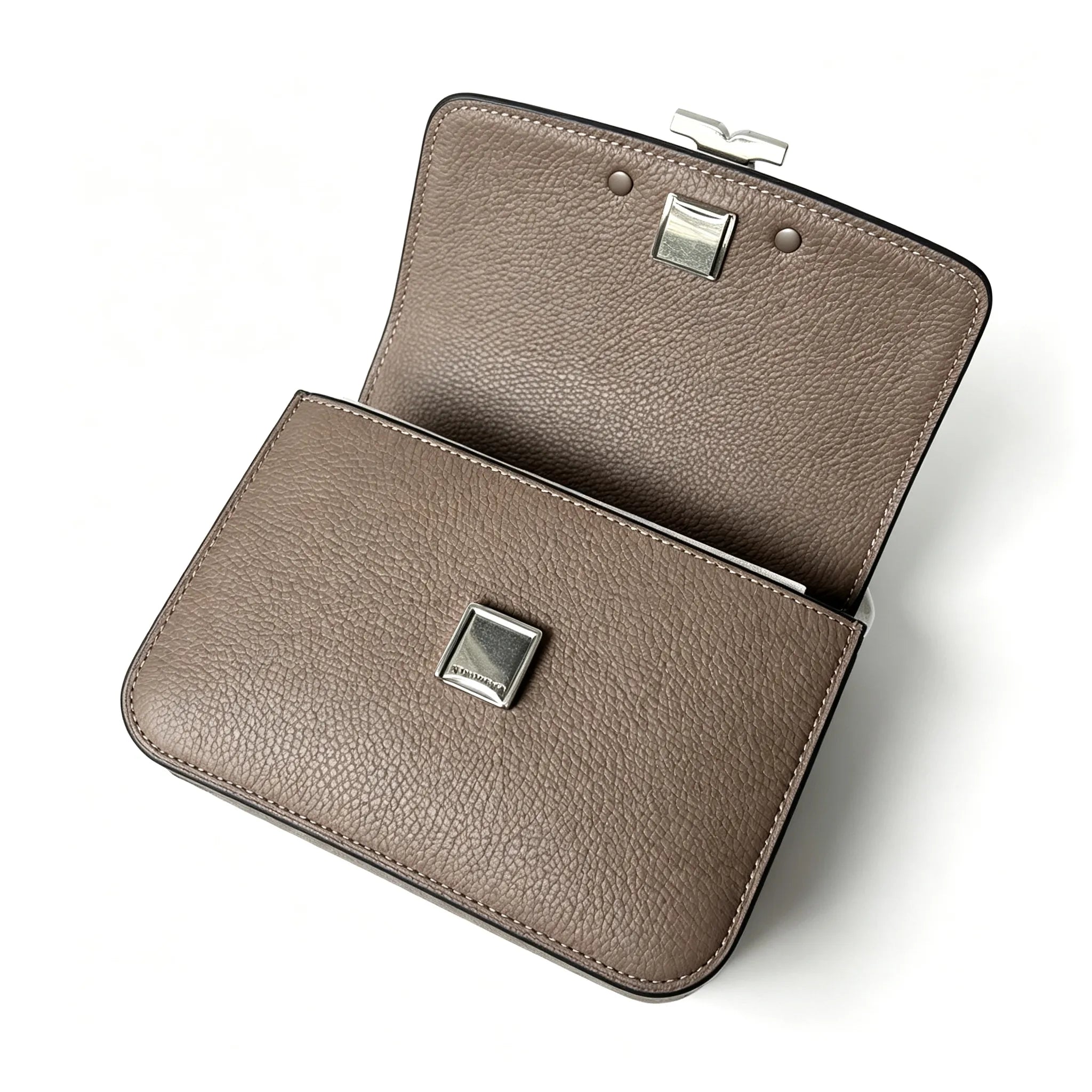 Tory Burch Eleanor, elephant grey with a silver double-T detachable chain shoulder strap offering multiple carrying options for women