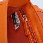 Marc Jacobs The J Marc Saddle Bag Orange Smooth Leather Crossbody Bag with Logo Strap