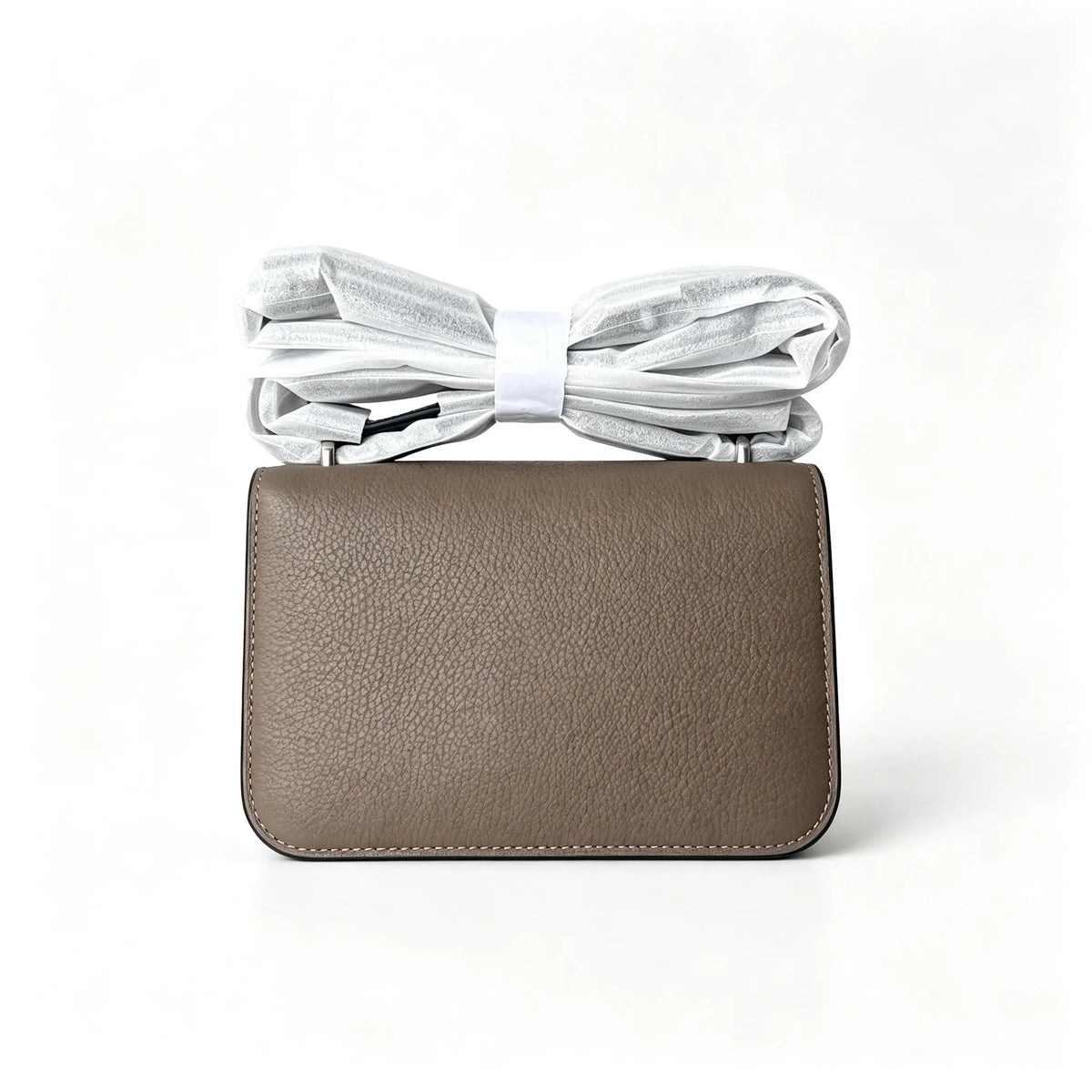 Tory Burch Eleanor, elephant grey with a silver double-T detachable chain shoulder strap offering multiple carrying options for women