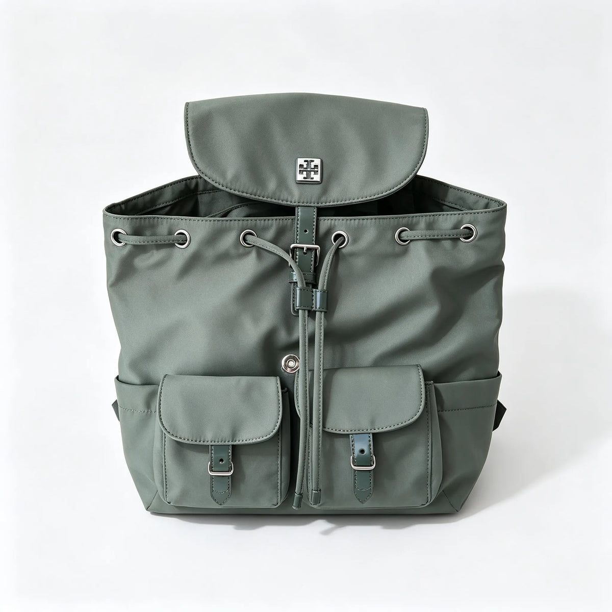 Tory Burch Virginia Sage Green and Adjustable Shoulder Strap Lightweight Travel/Commuter Bag for