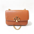 Tory Burch Eleanor tan calfskin leather chain shoulder strap women's multi-way carrying option