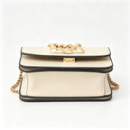 Tory Burch Eleanor off-white calfskin leather rope chain shoulder strap multi-angle carrying option for women