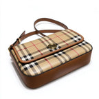 Burberry Vintage Check Small Camera Bag | Canvas Leather Crossbody Shoulder Bag — Archive Beige/Brown