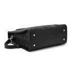 MCM München Tote Bag | Black Visetos Small Handbag with Detachable Shoulder Strap
