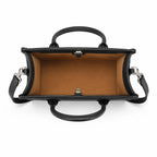 MCM München Tote Bag | Black Visetos Small Handbag with Detachable Shoulder Strap