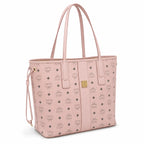 MCM Pink Monogram Tote Bag – Women's Pink Shopper Handbag with Matching Detachable Pouch