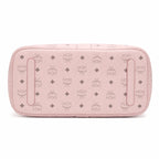 MCM Pink Monogram Tote Bag – Women's Pink Shopper Handbag with Matching Detachable Pouch
