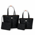 MCM Liz Visetos Shopper Tote Bag | New 2026 Reversible Monogram Tote with Pouch — Black