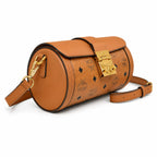 MCM Park Avenue Flap Bag Visetos | Cognac Monogram Leather Shoulder Bag — Dry Cognac