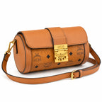 MCM Park Avenue Flap Bag Visetos | Cognac Monogram Leather Shoulder Bag — Dry Cognac
