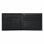MCM Visetos Classic Men's Bifold Wallet | Short Leather Folding Wallet in Black — Designer Monogram Card Holder for Him