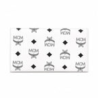 MCM Visetos Classic Trifold Long Wallet | Flap Leather Wallet in White — Designer Monogram Purse & Card Organizer for Women