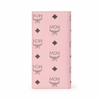 MCM Visetos Classic Trifold Long Wallet | Flap Leather Wallet in Pink — Designer Monogram Purse & Card Organizer for Women