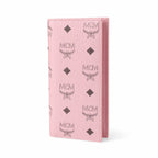 MCM Visetos Classic Trifold Long Wallet | Flap Leather Wallet in Pink — Designer Monogram Purse & Card Organizer for Women