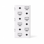 MCM Visetos Classic Trifold Long Wallet | Flap Leather Wallet in White — Designer Monogram Purse & Card Organizer for Women
