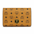 MCM Visetos Classic Bifold Wallet | Small Leather Flap Purse in Cognac — Designer Monogram Short Wallet & Card Organizer for Women