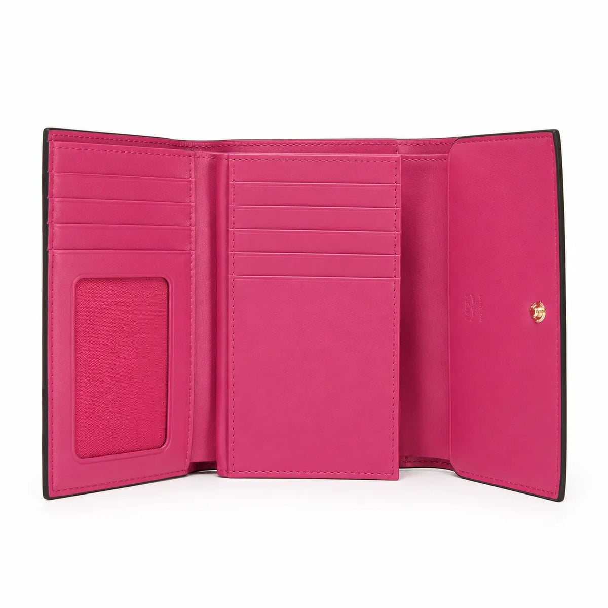 MCM Visetos Classic Bifold Wallet | Small Leather Flap Purse in Cognac — Designer Monogram Short Wallet & Card Organizer for Women