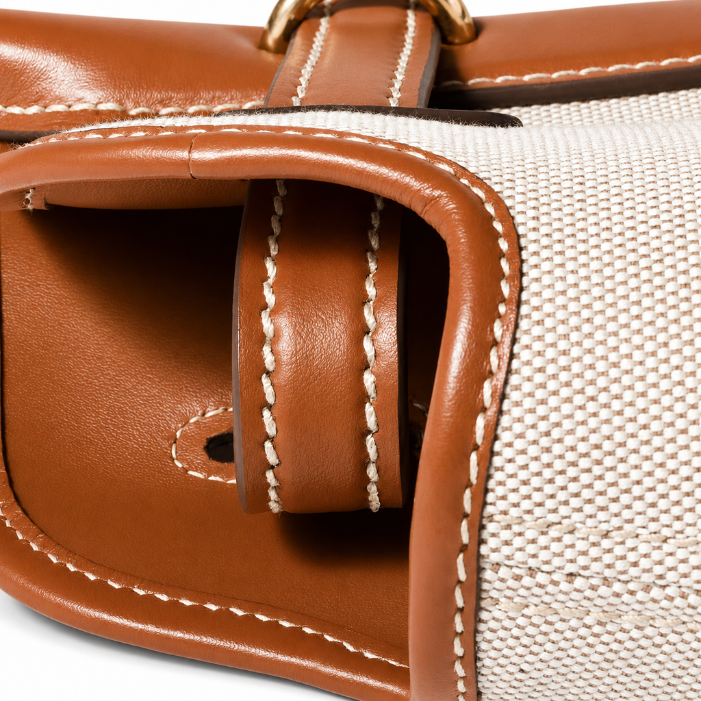 Miu Miu Aventure Canvas and Leather Tote Bag