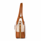 Miu Miu Beau Canvas and Leather Tote Bag