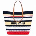 Miu Miu Spring/Summer 2026 Raffia Woven Tote Bag