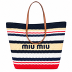 Miu Miu Spring/Summer 2026 Raffia Woven Tote Bag