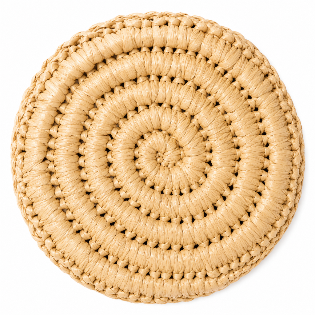 Miu Miu Raffia Crochet Bucket Bag