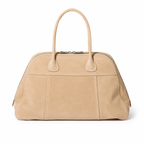 Miu Miu Vivant Series Beige Suede Bowling Bag