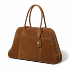 Miu Miu Vivant brown suede bowling bag