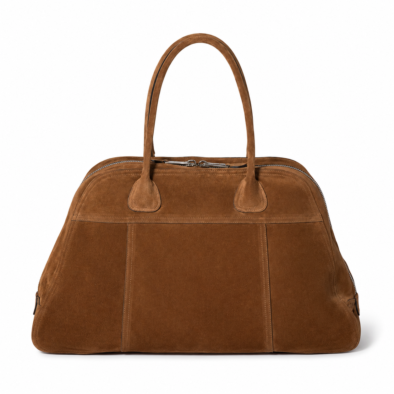 Miu Miu Vivant brown suede bowling bag