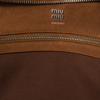 Miu Miu Vivant brown suede bowling bag
