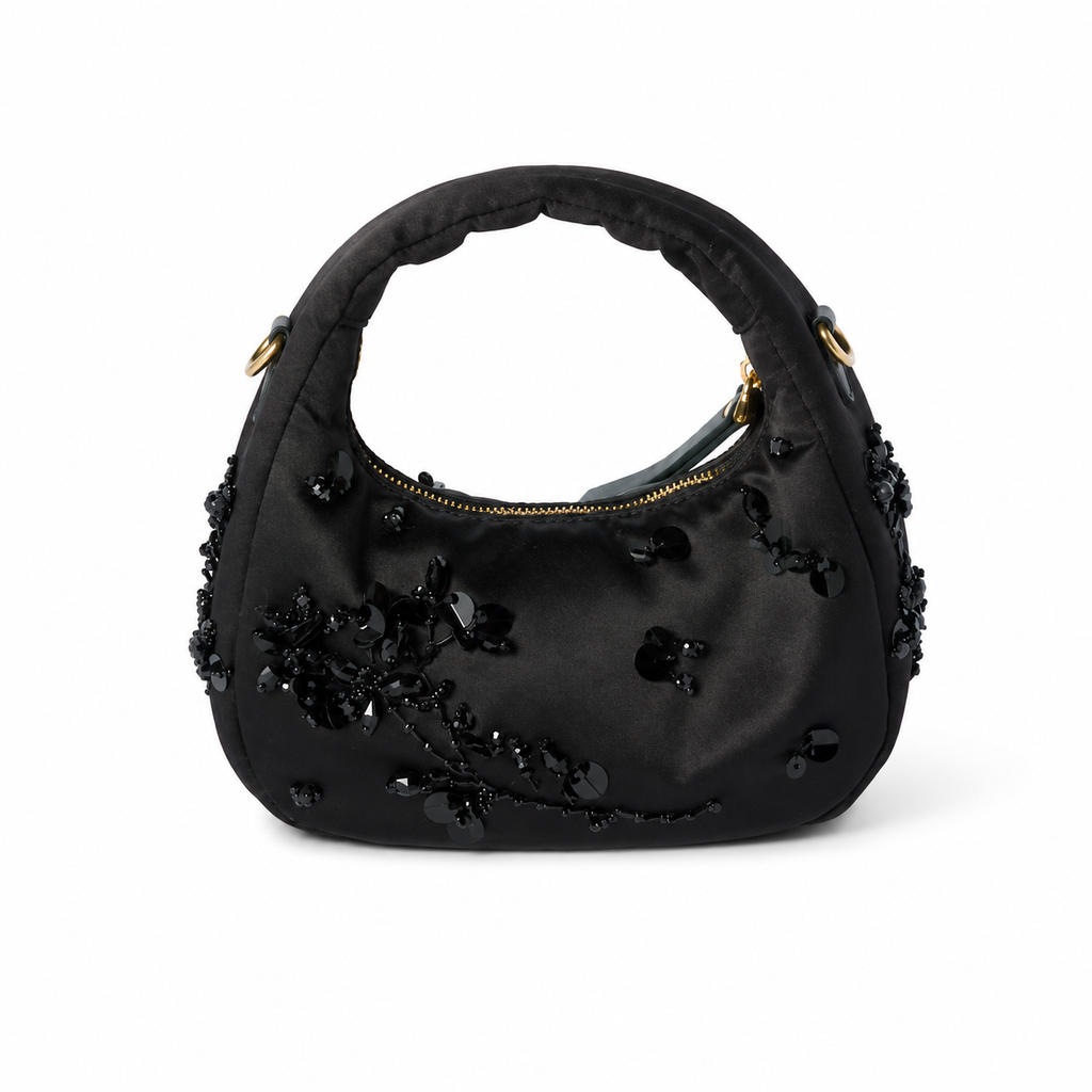 Miu Miu Wander Embroidered Duchesse Satin Mini Handbag